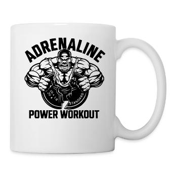 Adrenalin Power Workout - Tasse - Weiß - Rechts