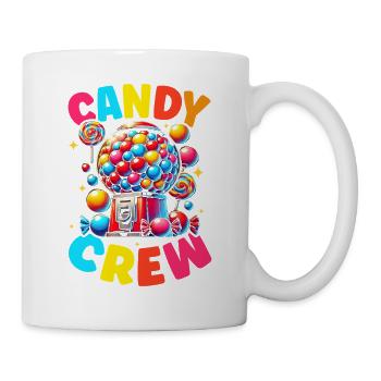 Candy Crew Deko Süßigkeitenliebhaber Naschkatze - Tasse - Weiß - Rechts