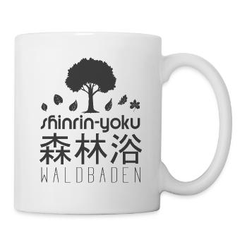 Wald Waldbaden Natur Bäume Shinrin-Yoku Geschenk - Tasse - Weiß - Rechts