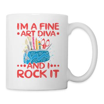 Artist Painter Art Diva & I Rock It Gift Idea - Tasse - Weiß - Rechts