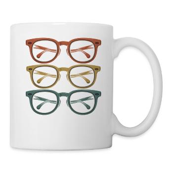 Collection Trio de Lunettes Colorées - Mug blanc - blanc - Droite