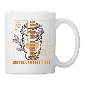 Le café fait juste son travail rétro - Mug blanc - blanc - Droite
