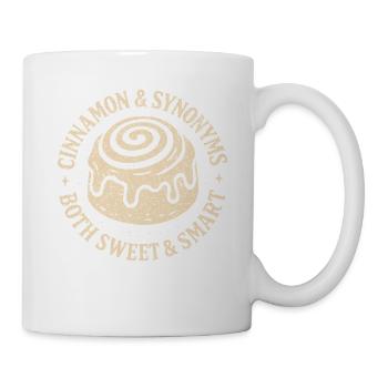 Vintage Zimt Synonyme Sowohl Süß Smart - Tasse - Weiß - Rechts