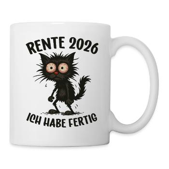 Rente 2026 Ich habe fertig Rente Renteneintritt - Tasse - Weiß - Rechts