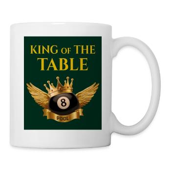 King of Pool – The Royal 8 Ball Design - Tasse - Weiß - Rechts