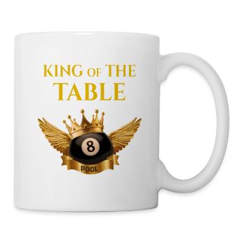 King of Pool – The Royal 8 Ball Design - Tasse - Weiß - Rechts
