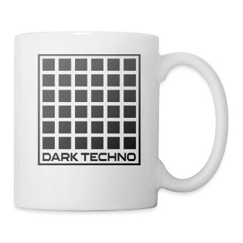 Grille techno sombre - Mug blanc - blanc - Droite