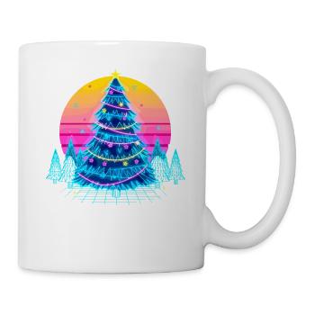 Neon Christmas Tree Sunset - Mug - white - Right
