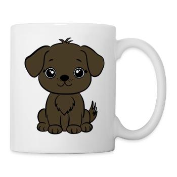 Brown Dog Puppy - Mug - white - Right