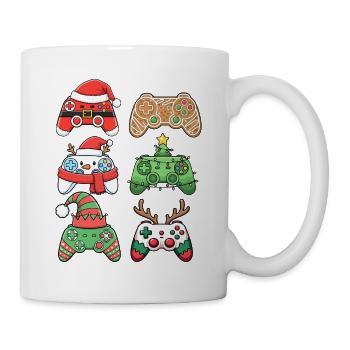 manette de jeu Noël Gamer Jeux vidéo - Mug blanc - blanc - Droite