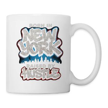 New York Hustle – Graffiti Streetwear Style - Tasse - Weiß - Rechts