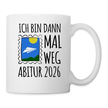 Ich bin dann mal weg | Abi 26 | Abitur Geschenk - Tasse - Weiß - Rechts