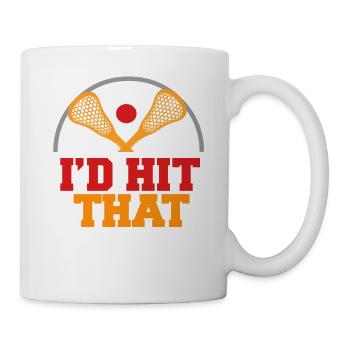 I'd Hit That Funny Lacrosse Player Humor Pun - Mug - white - Right
