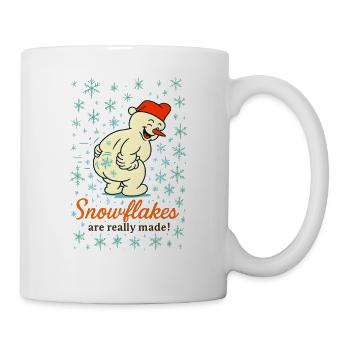 Drôle Noël bonhomme de neige flocons de neige humour - Mug blanc - blanc - Droite