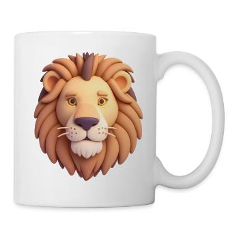 LÖWENPLÜSCHTIER – Baby & Kinder - Tasse - Weiß - Rechts