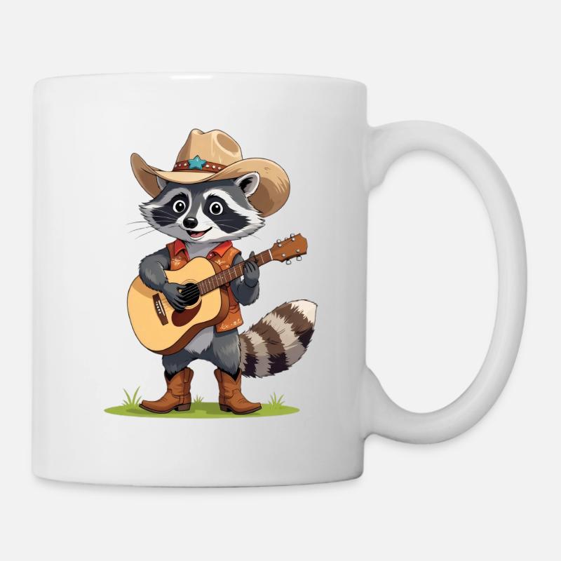 Waschbär Ranchero - Tasse - Weiß