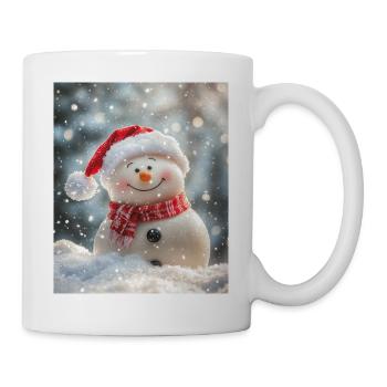 Bonhomme de neige - Mug blanc - blanc - Droite
