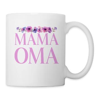 Habe Zwei Titel Mama Und Oma Ich Rocke Sie Beide - Tasse - Weiß - Rechts