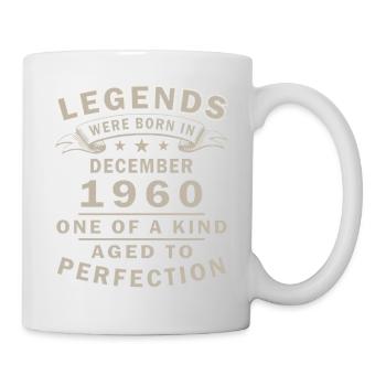 Décembre 1960 Vintage Anniversaire Cadeau Rétro - Mug blanc - blanc - Droite