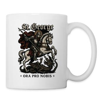 St.Georg Reiter gegen Drachen - Tasse - Weiß - Rechts