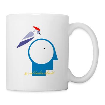zu viel denken schadet - Tasse - Weiß - Rechts