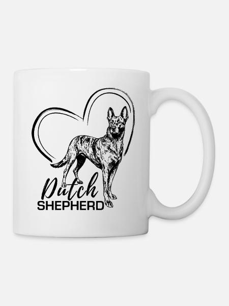 Dutchie - Holländischer Schäferhund - Tasse - Weiß