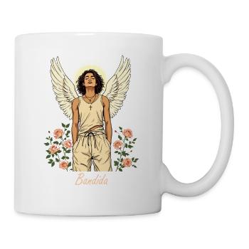 Angel Rebel with Roses and Wings - Mug - white - Right