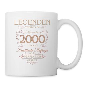 25ème Anniversaire Légende Novembre Millésime 2000 - Mug blanc - blanc - Droite