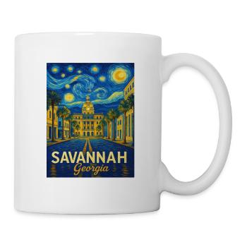 Savannah Georgia - Tasse - Weiß - Rechts