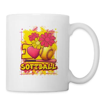 Softball - Tasse - Weiß - Rechts