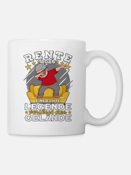 Rentner 2026 Rente Ruhestand Legende Geschenkidee - Tasse - Weiß