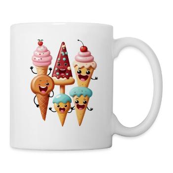 Kawaii Eiscreme Freunde Cartoon - Mug - white - Right