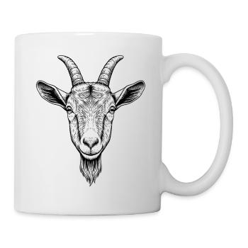 Ziege - Tasse - Weiß - Rechts