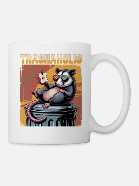 Funny Opossum - Tasse - Weiß