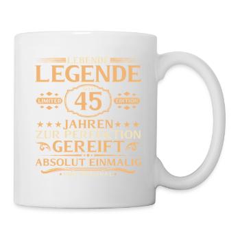 45. Geburtstag - Lebende Legende seit 45 Jahren - Tasse - Weiß - Rechts