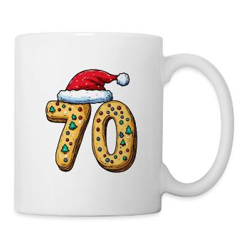 70 Zahl Keks Weihnachten - Tasse - Weiß - Rechts
