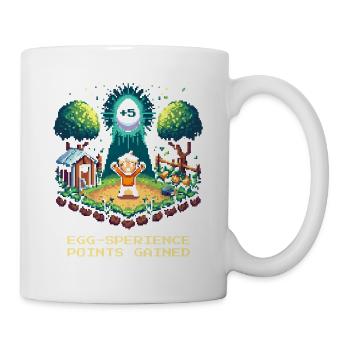 Egg-sperience points collected | Level Up Humor - Mug - white - Right