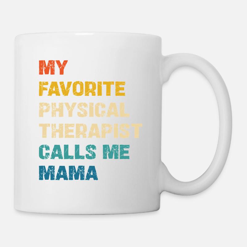 Mon kinésithérapeute préféré m’appelle maman - Mug blanc - blanc