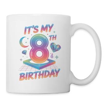 It's My 8th Birthday K-Pop Aesthetic - Tasse - Weiß - Rechts