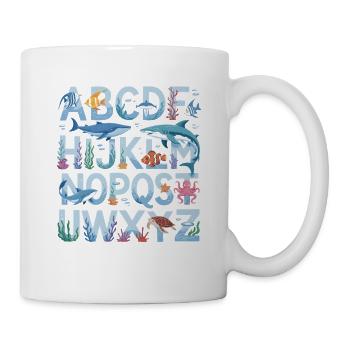 ABC Underwater World Alphabet Apprendre Fun pour - Mug blanc - blanc - Droite