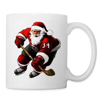 Weihnachten Eishockeyspieler - Mug - white - Right