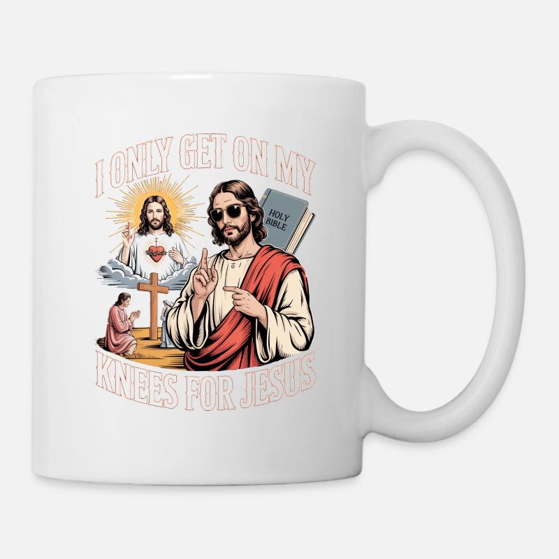 Je ne me mets à genoux que pour Jésus inportable - Mug blanc - blanc