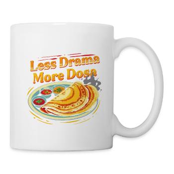 Tamil Tamilisch Sri Lanka Less Drama More Dosa - Tasse - Weiß - Rechts
