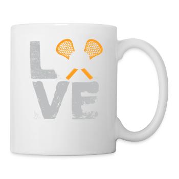 Love Lacrosse Minimal Stick Ball Sports Lifestyle - Mug - white - Right