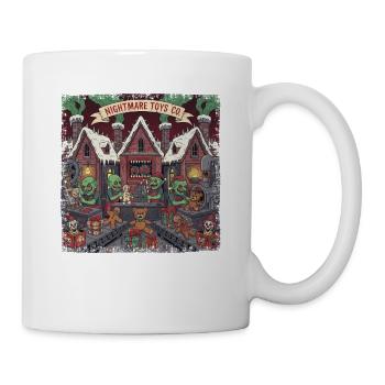 Christmas Horror Squiggle Factory Gnome Monster - Mug - white - Right