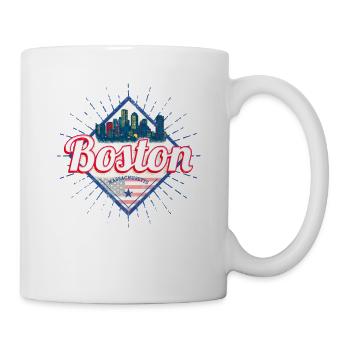 Boston in Massachusetts Vintage USA Souvenir - Mug - white - Right