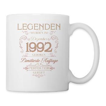 33e anniversaire Légende Décembre 1992 - Mug blanc - blanc - Droite