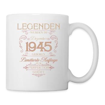 80e anniversaire Légende Décembre Né en 1945 - Mug blanc - blanc - Droite