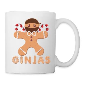 Maskierter Gingerbread mit Zuckerguss - Tasse - Weiß - Rechts