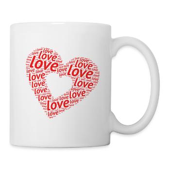 Typographic Love Heart - Mug - white - Right